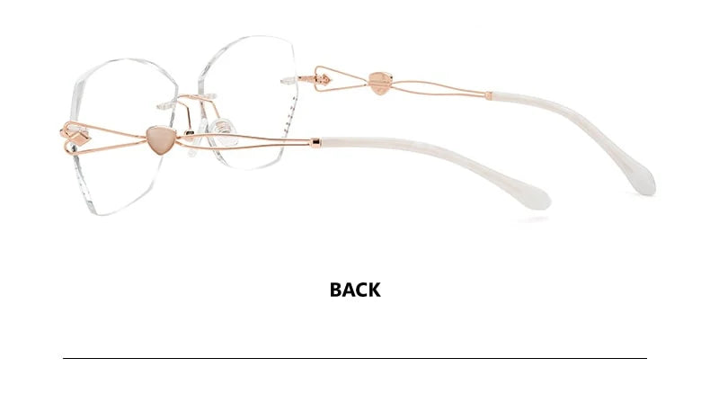 Summer Flower Women's Rimless Butterly Titanium Eyeglasses 706141