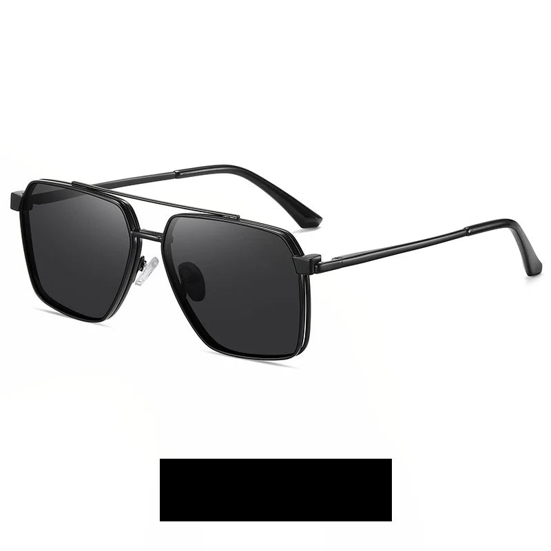 Momoja Women's Full Rim Polygon Double Bridge Titanium Eyeglasses Clip On Sunglasses 91702