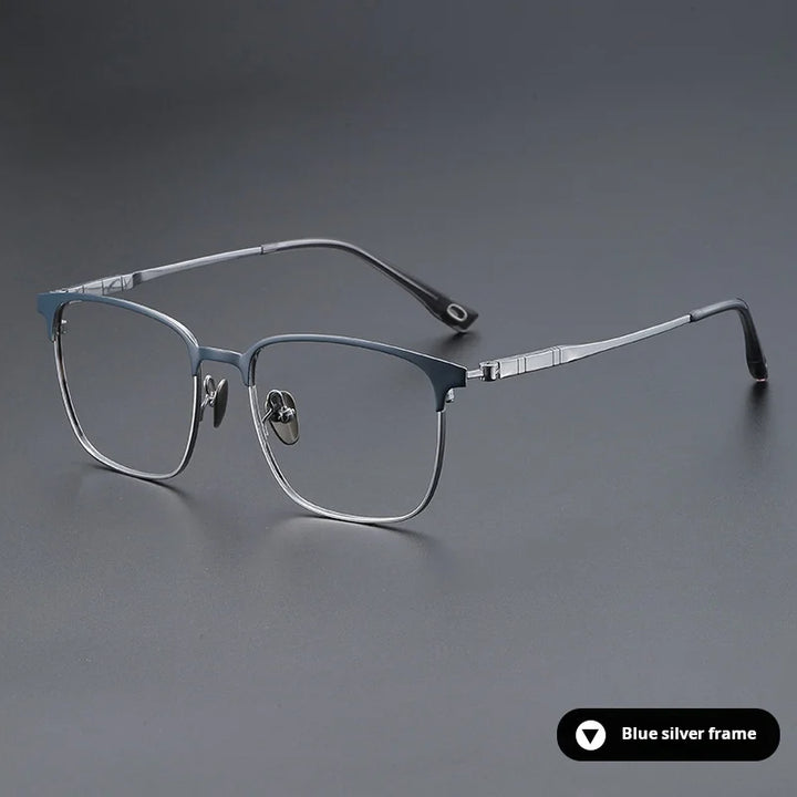 Momoja Unisex Full Rim Big Square Tr 90 Titanium Eyeglasses 770806