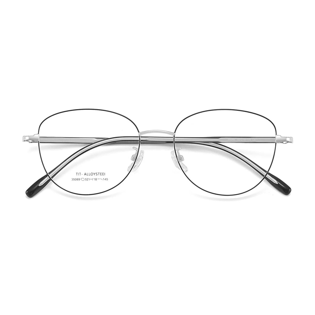 Gmei Optical 35069 women's cat eye alloy prescription eyeglasses