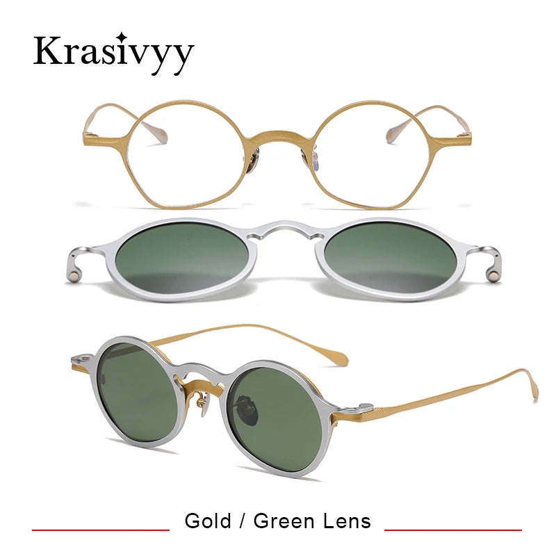 Krasivyy Unisex Titanium Prescription Eyeglasses with Clip-On ARLT5977 - view 8