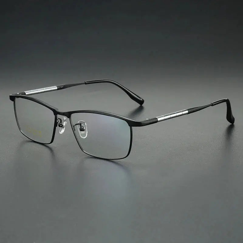 Muzz Men's Square Titanium 76121 Prescription Eyeglasses | FuzWeb Muzz Men's Square Titanium 76121 Prescription Eyeglasses | FuzWeb