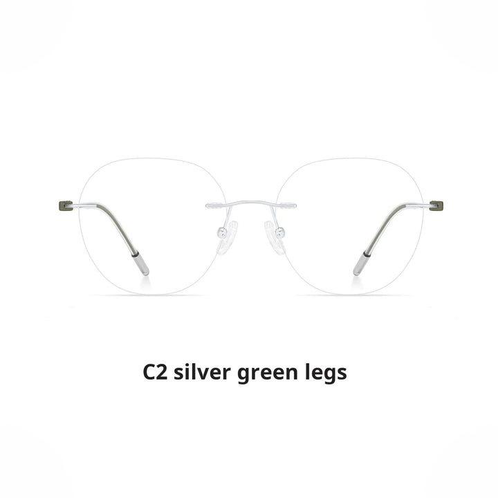 Xbora Unisex Rimless Classic Pure Titanium Eyeglasses 23006 — view 6 | Xbora at FuzWeb