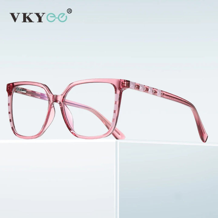 Vicky Women's Full Rim Large Square PC Alloy Reading Glasses 2132 Reading Glasses Vicky   