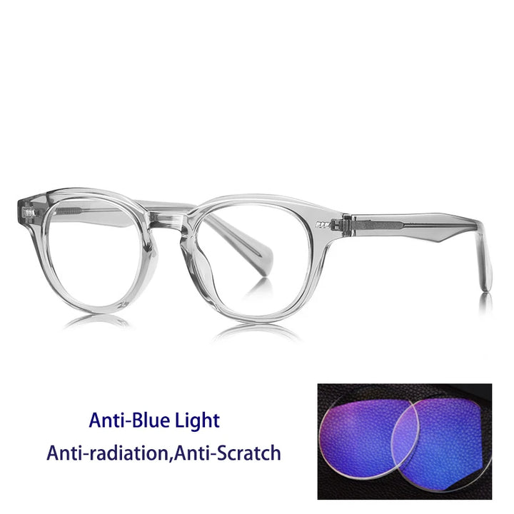 Kocolior Unisex Full Rim Oval Square Acetate Alloy Reading Glasses 82016