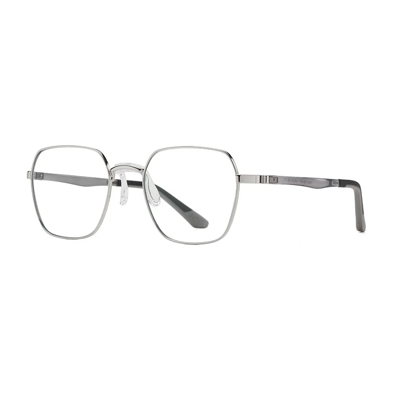 Ralferty Women's Full Rim Polygon Alloy Eyeglasses R845 Full Rim Ralferty Silver Gray CHINA 