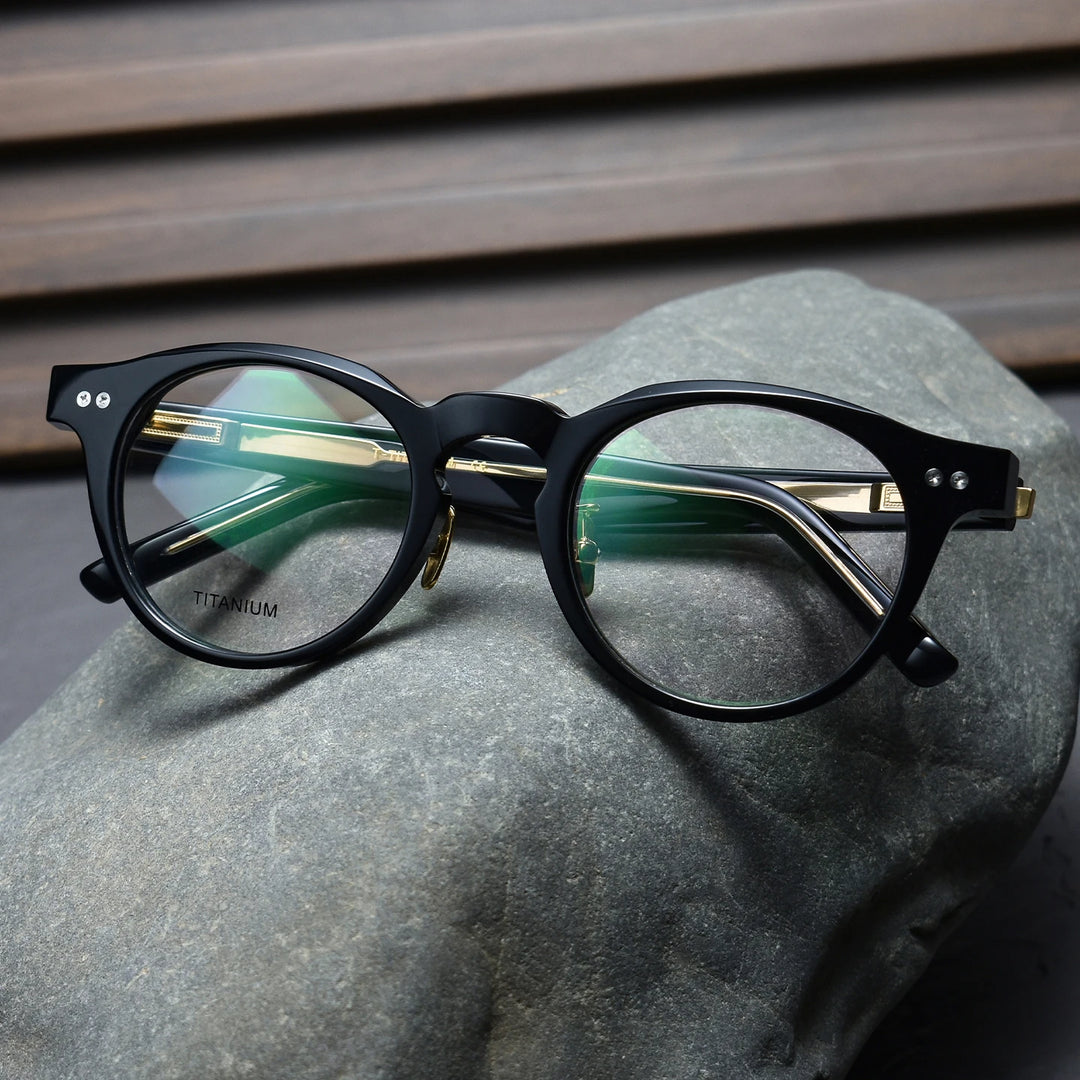 Bobbie Unisex Full Rim Round Acetate Eyeglasses NP-160