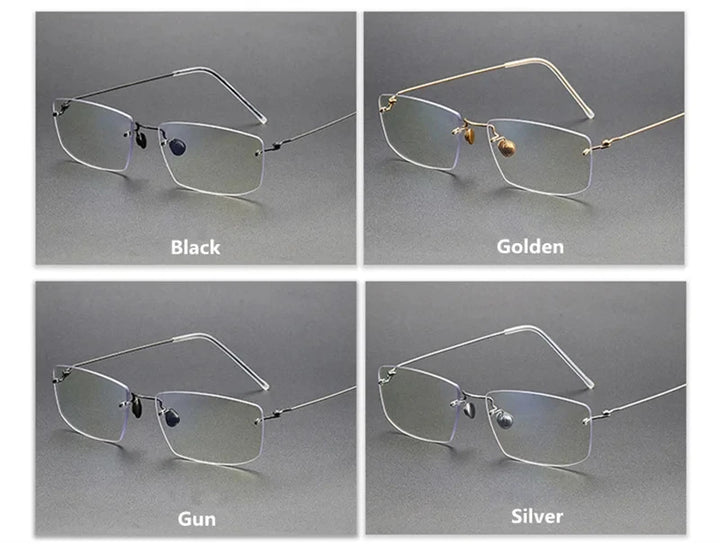 Aimee Women's Rimless Square Titanium Eyeglasses 2269 Rimless Aimee   