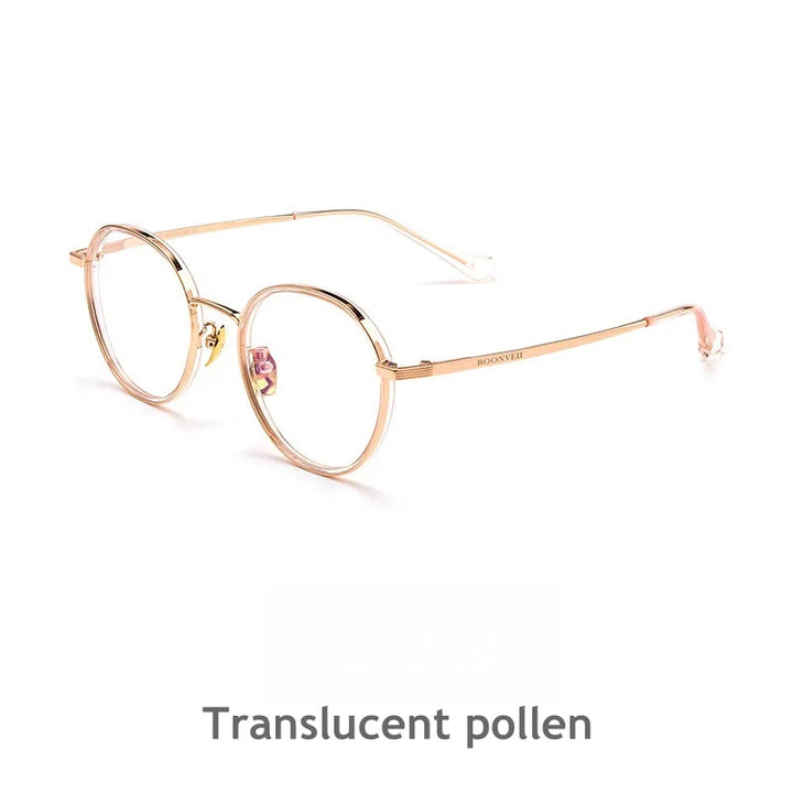 KatKani Womens Full Rim Oval Titanium Eyeglasses Bv6035v Full Rim KatKani Eyeglasses Translucent pollen  