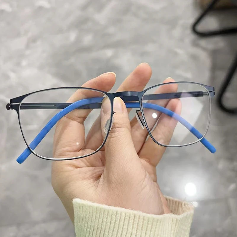 Aimee Women's Full Rim Round Square Screwless Steel Eyeglasses 202019