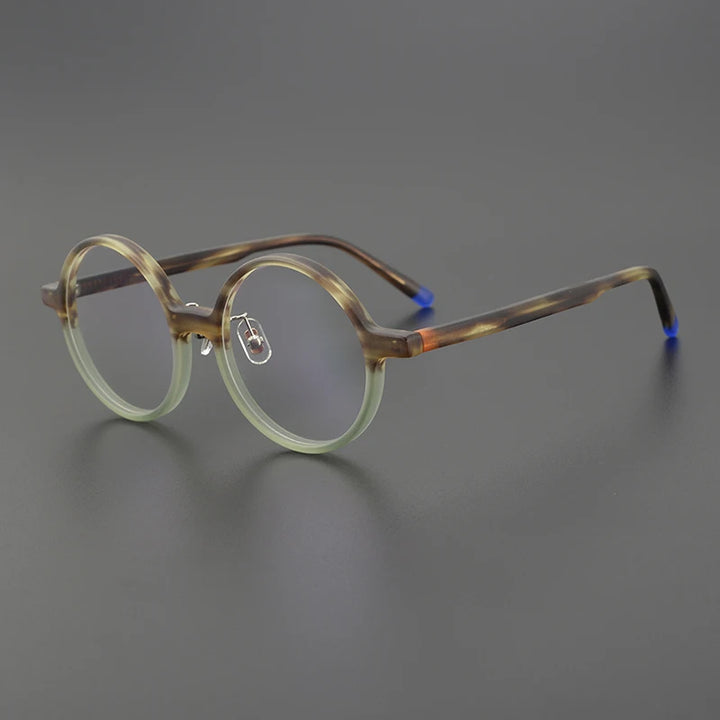 Nobler Unisex Full Rim Round Frosted Acetate Eyeglasses 19265 Full Rim Nobler C4  