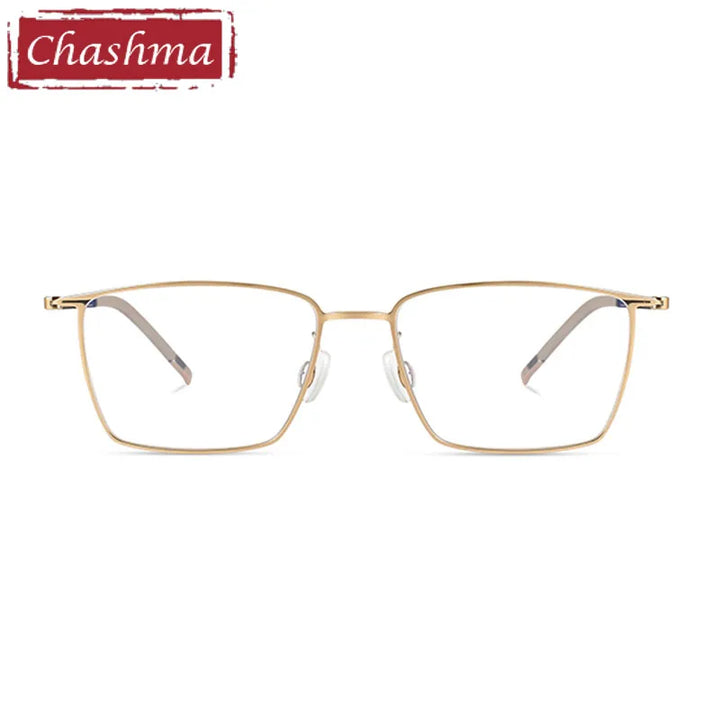 Chashma Ottica Men's Full Rim Square Titanium Screwless Eyeglasses 7243 Full Rim Chashma Ottica   