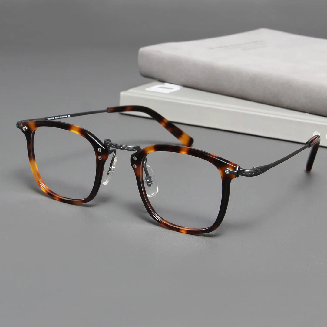 Blackmask Unisex Full Rim Square Titanium Eyeglasses B806