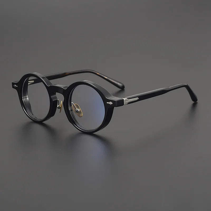 Black Mask Unisex Full Rim Round Acetate Eyeglasses BM-CR60