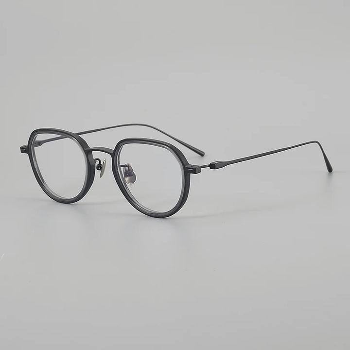 Muzz 8316 unisex oval IP titanium prescription eyeglasses — view 7