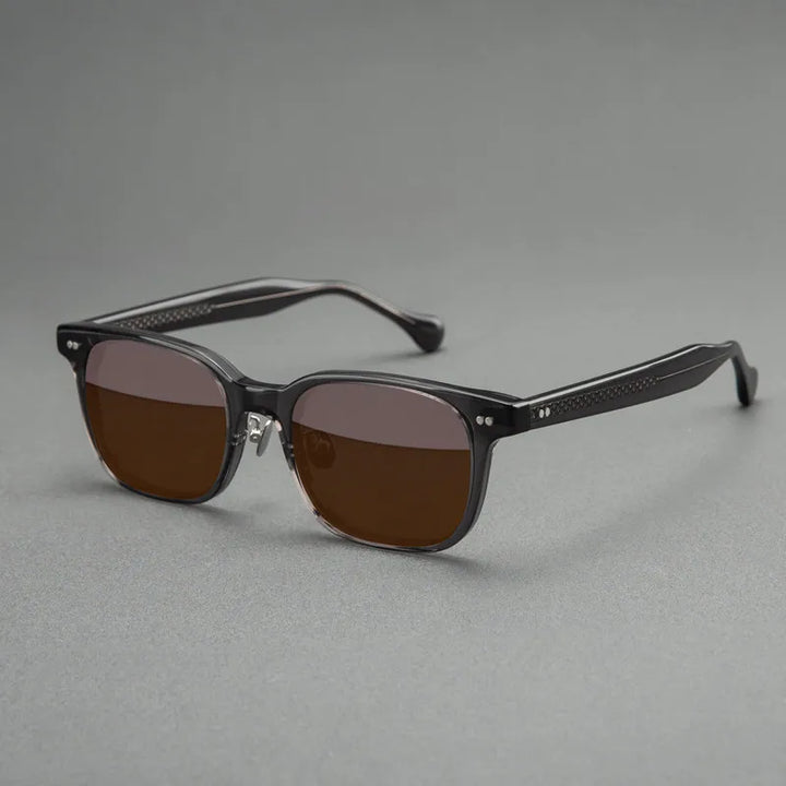 Black Mask Men Full Rim Square Acetate Polarized Sunglasses BM-538S
