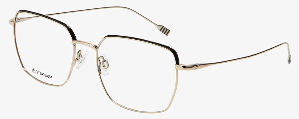 Esnbie Women's Full Rim Flat Top Square Titanium Eyeglasses 227022