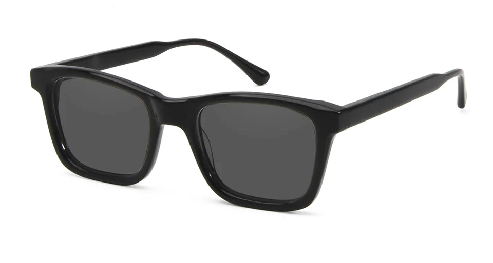Esnbie Unisex Full Rim Square Brow Line Acetate Sunglasses 220931