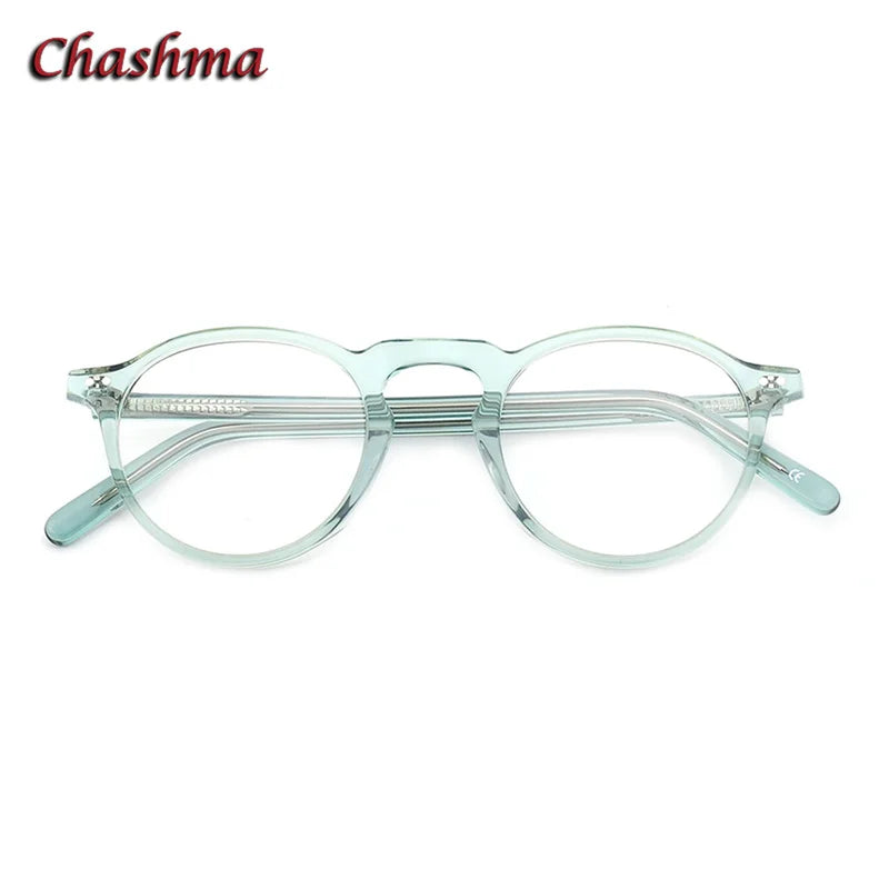 Chashma Ochki Women's Full Rim Round Acetate Alloy Eyeglasses 37924