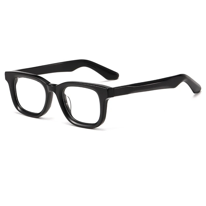 Yimaruili Unisex Full Rim Square Thick Acetate Alloy Eyeglasses 422127