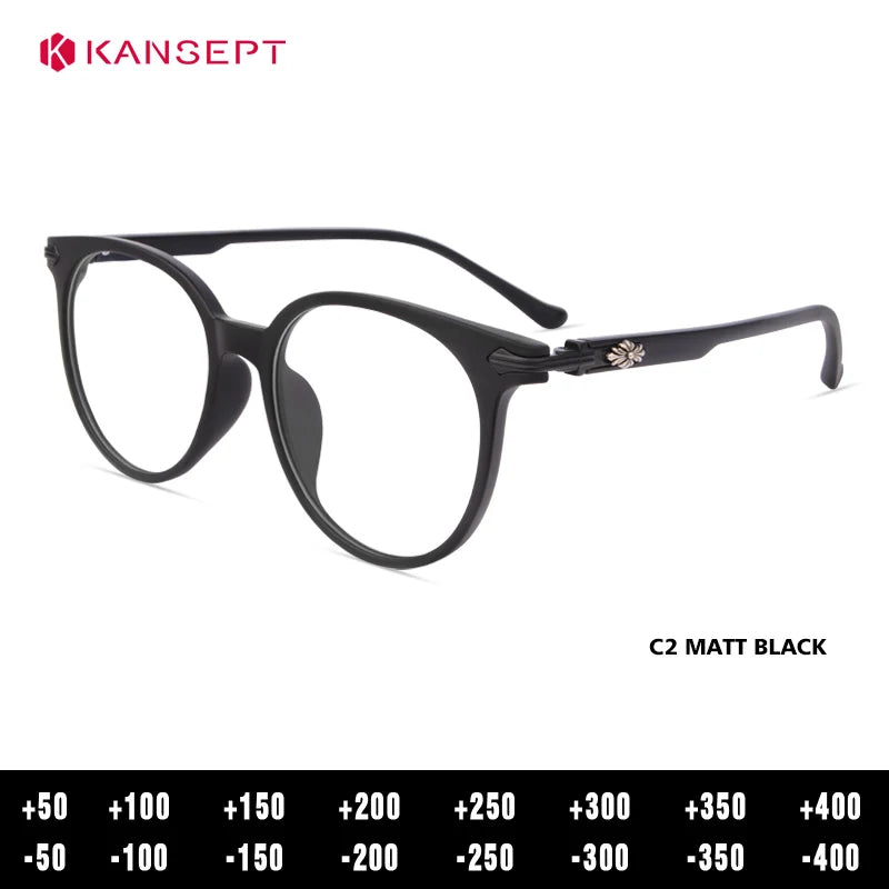 Kansept Women's Full Rim Oval Square Tr 90 Alloy Reading Glasses 586091