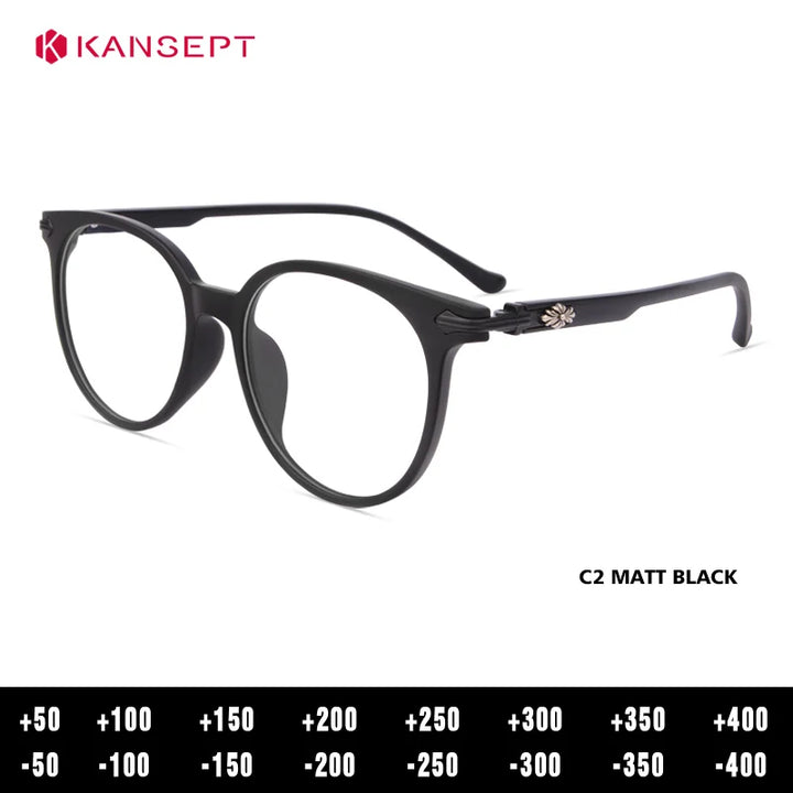 Kansept Women's Full Rim Oval Square Tr 90 Alloy Reading Glasses 586091