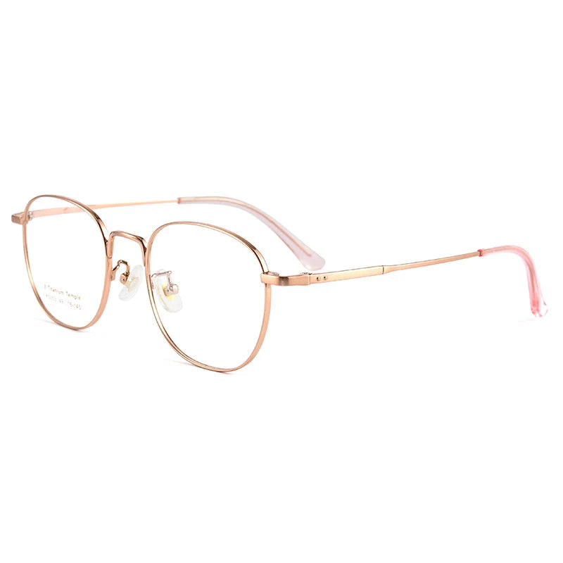 Handoer Women's Full Rim Square Titanium Eyeglasses 5053 Full Rim Handoer rose gold  