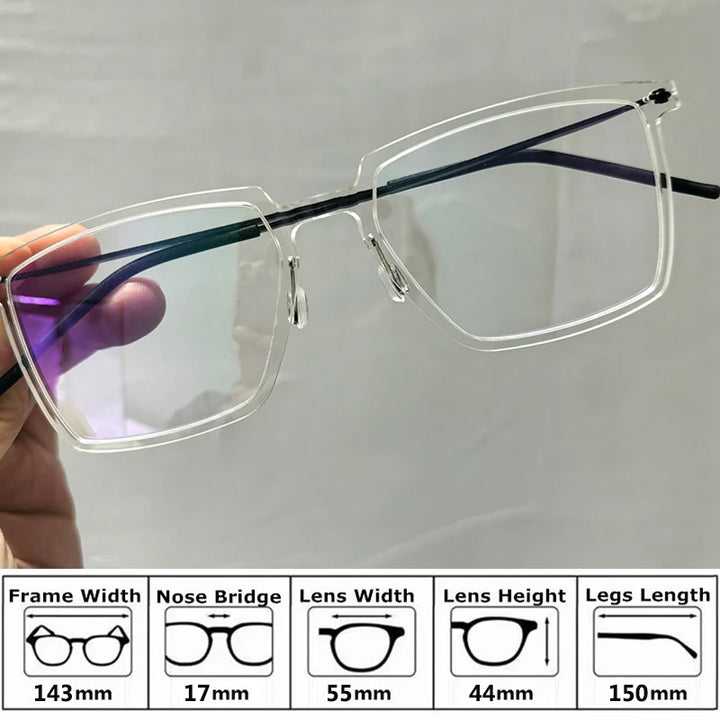 Bobbie Unisex Full Rim Square Acetate Eyeglasses 65-Series