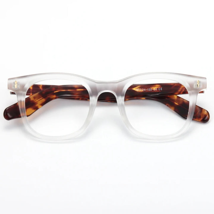 Muzz Unisex Full Rim Oval Square Thick Acetate Eyeglasses 48639