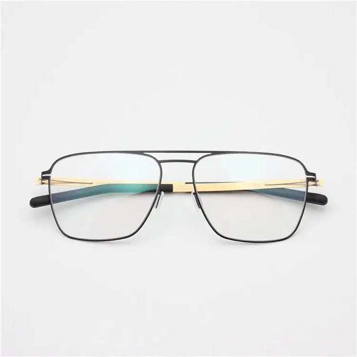 Bobbie 571545 Unisex 138mm Full Rim Square Double Bridge Steel Frames FuzWeb