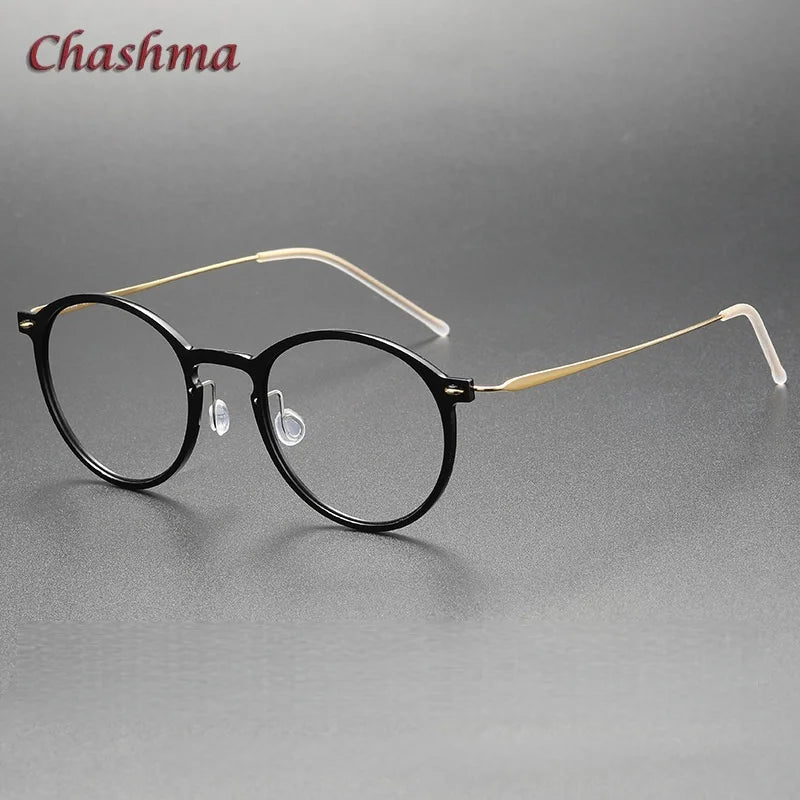 Chashma Ochki Women's Full Rim Round Tr 90 Titanium Eyeglasses 886541