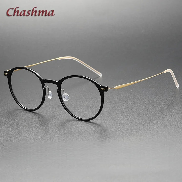 Chashma Ochki Women's Full Rim Round Tr 90 Titanium Eyeglasses 886541