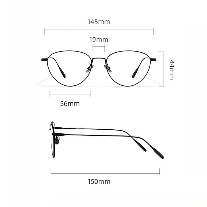 Yimaruili Unisex Full Rim Oval Cat Eye Titanium Eyeglasses 30885 Full Rim Yimaruili Eyeglasses