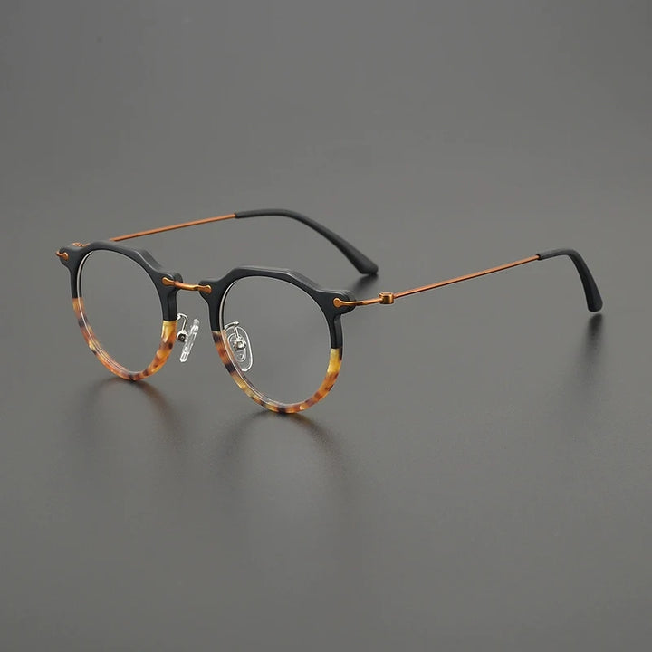 Gatenac Unisex Full Rim Square Acetate Titanium Eyeglasses G85905