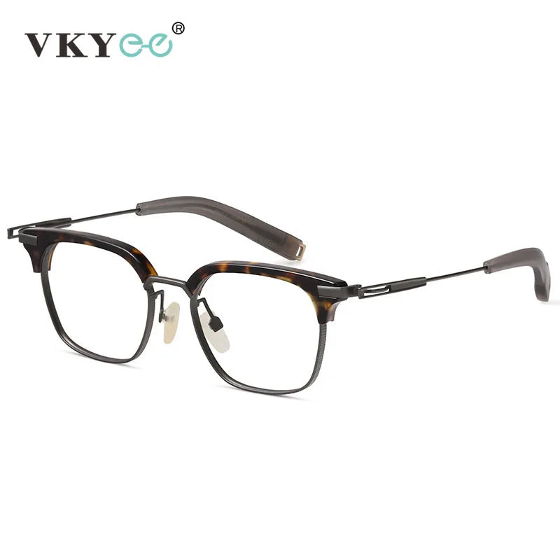 Vicky Men's Full Rim Big Square Titanium Acetate Reading Glasses 44107 Reading Glasses Vicky   