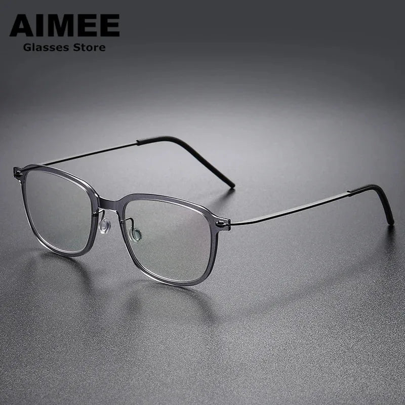 Aimee Women's Full Rim Square Titanium Acetate Eyeglasses 26510