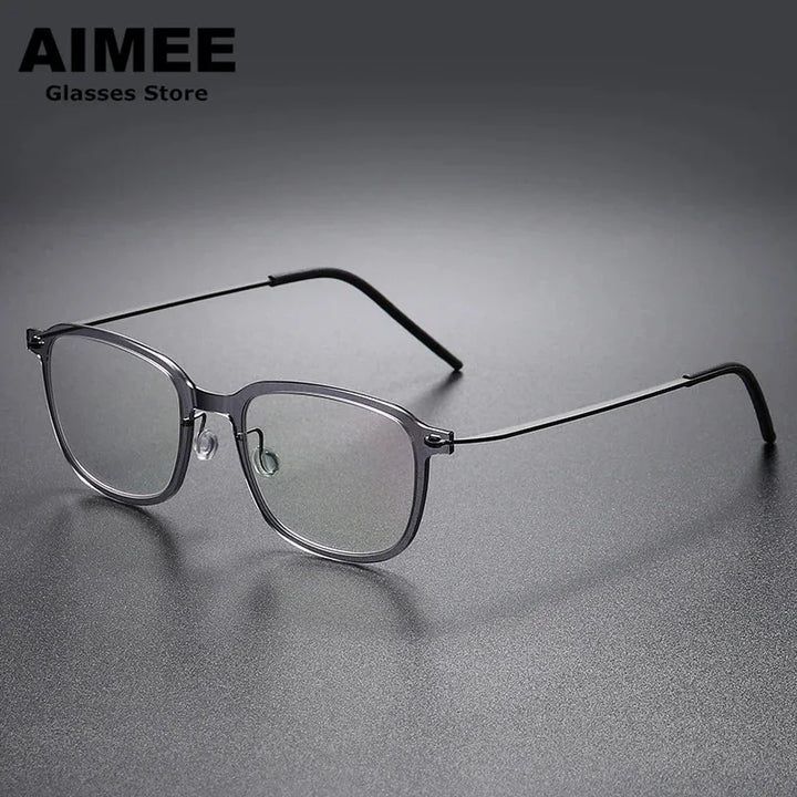 Aimee Women's Full Rim Square Titanium Acetate Eyeglasses 26510
