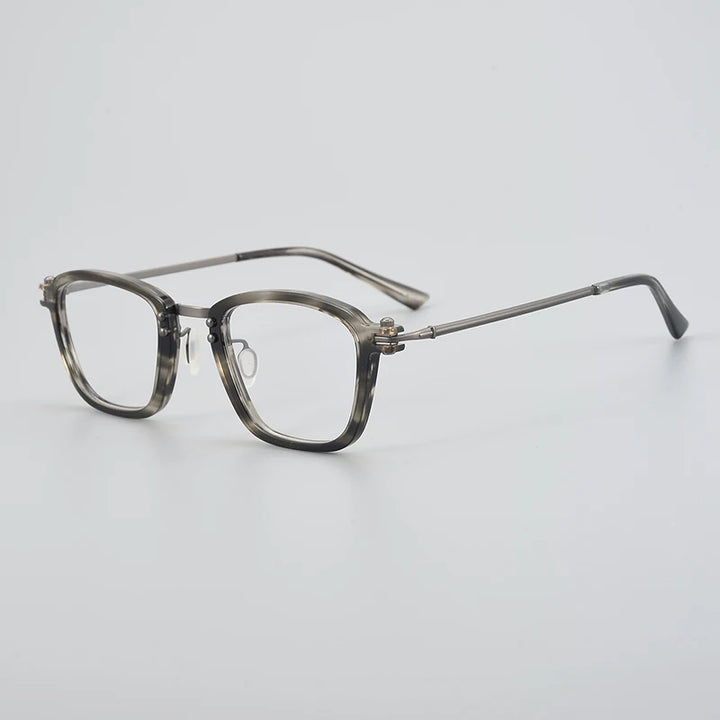Bobbie Unisex Full Rim Square Acetate Titanium Eyeglasses 965880