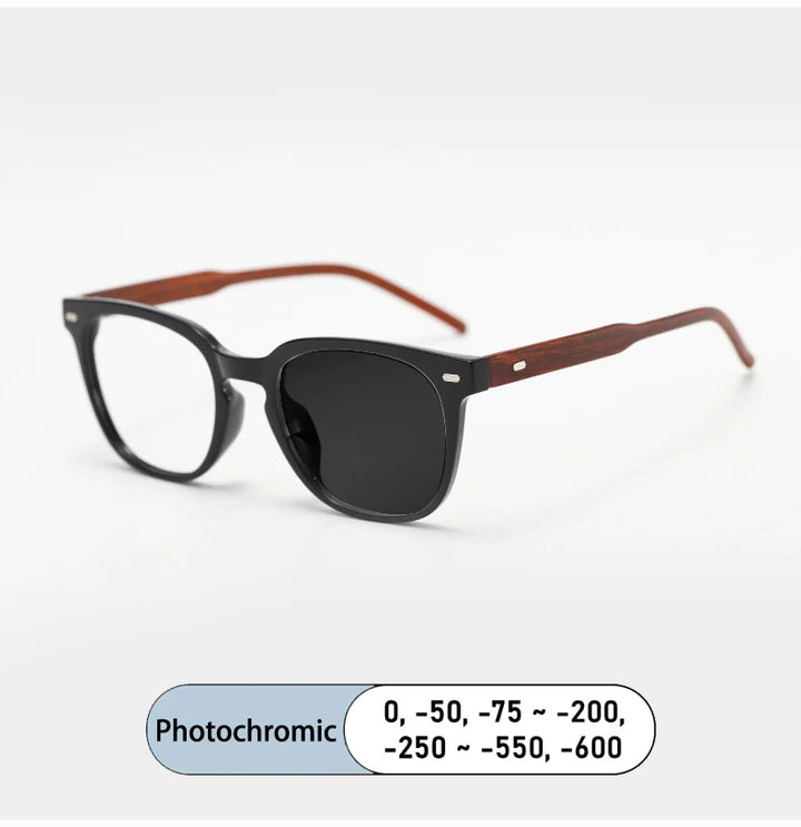 Kocolior Unisex Full Rim Square Tr 90 Alloy Photochromic Reading Glasses 375235