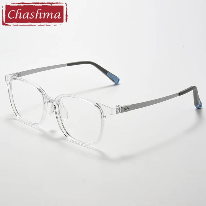Chashma Ochki Unisex Full Rim Square Tr 90 Titanium Eyeglasses 699905