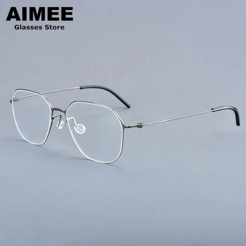 Aimee Women's Full Rim Polygon Screwless Titanium Eyeglasses 550511