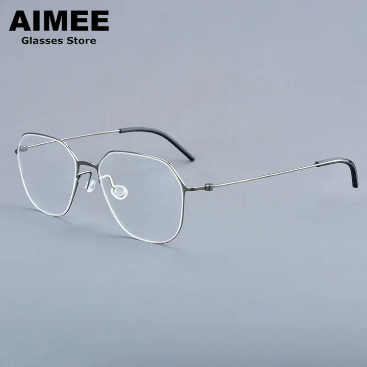 Aimee Women's Full Rim Polygon Screwless Titanium Eyeglasses 550511
