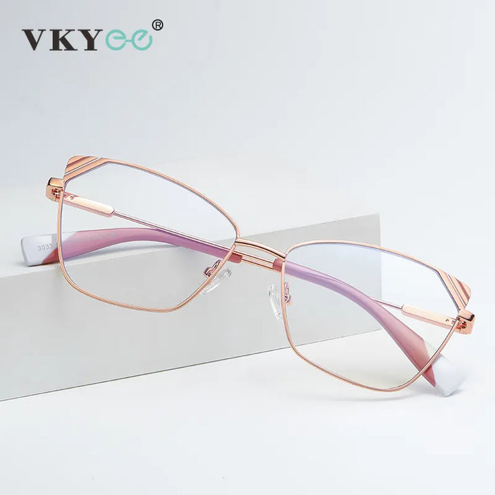 Vicky Women's Full Rim Cat Eye Alloy Reading Glasses 3033 Reading Glasses Vicky   