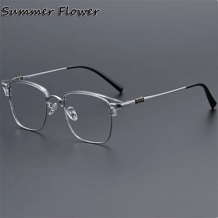Summer Flower Women's Full Rim Square Tr 90 Alloy Eyeglasses 690002