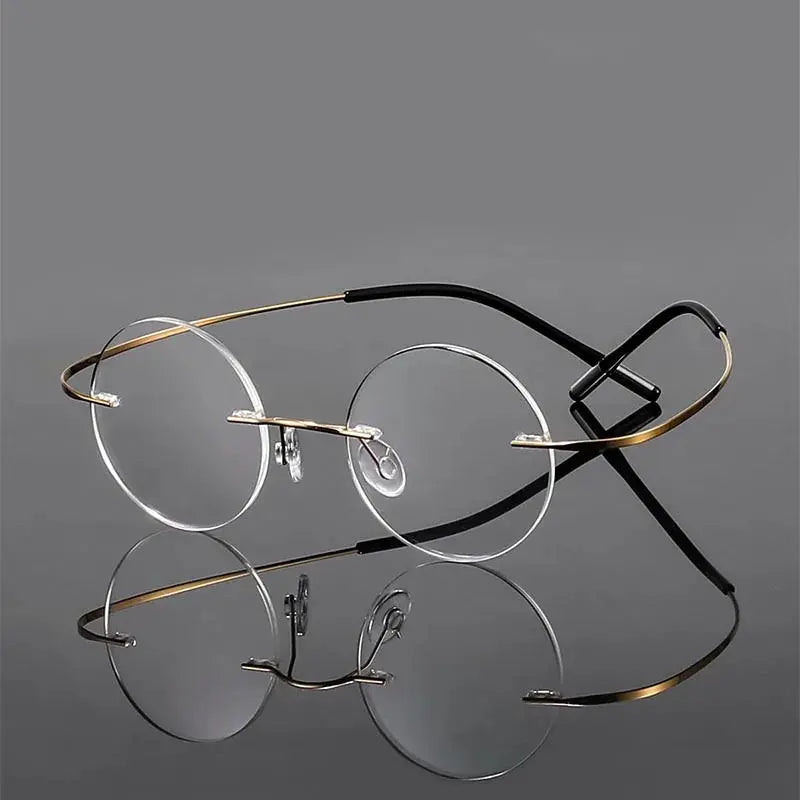 Hdcrafter Women's Rimless Round Titanium Frames 034000 Hdcrafter Eyeglasses