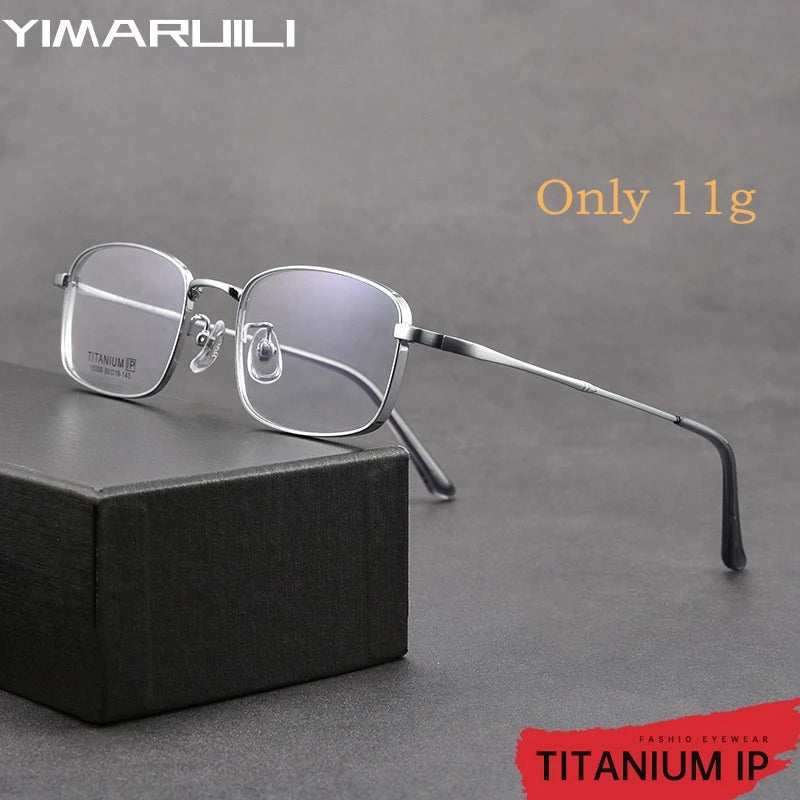 Yimaruli Men's Full Rim Square IP Titanium Eyeglasses  X15339t Full Rim Yimaruili Eyeglasses   