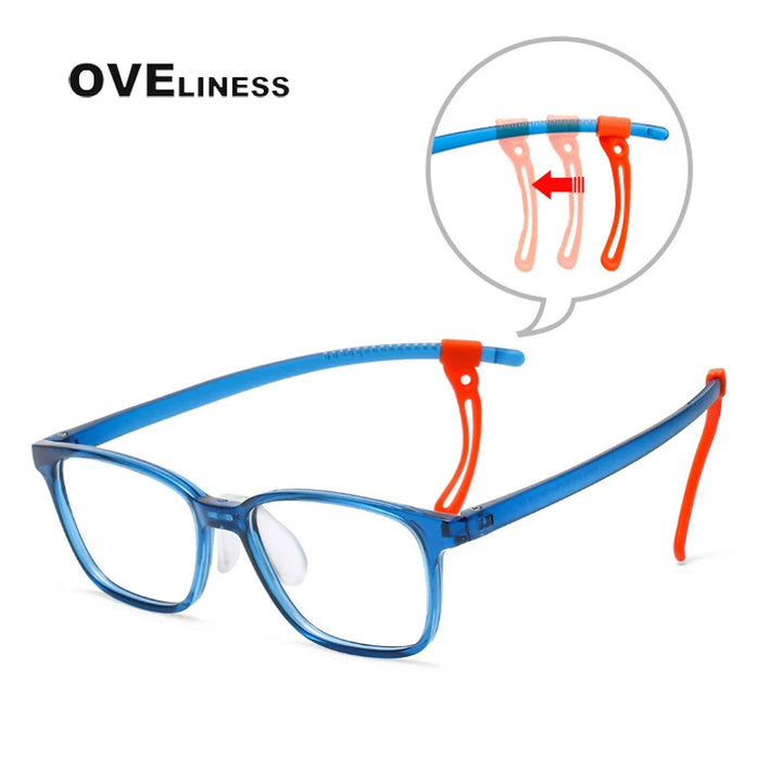 Oveliness Unisex Youth's Full Rim Square Tr 90 Titanium Eyeglasses 50939 Full Rim Oveliness   