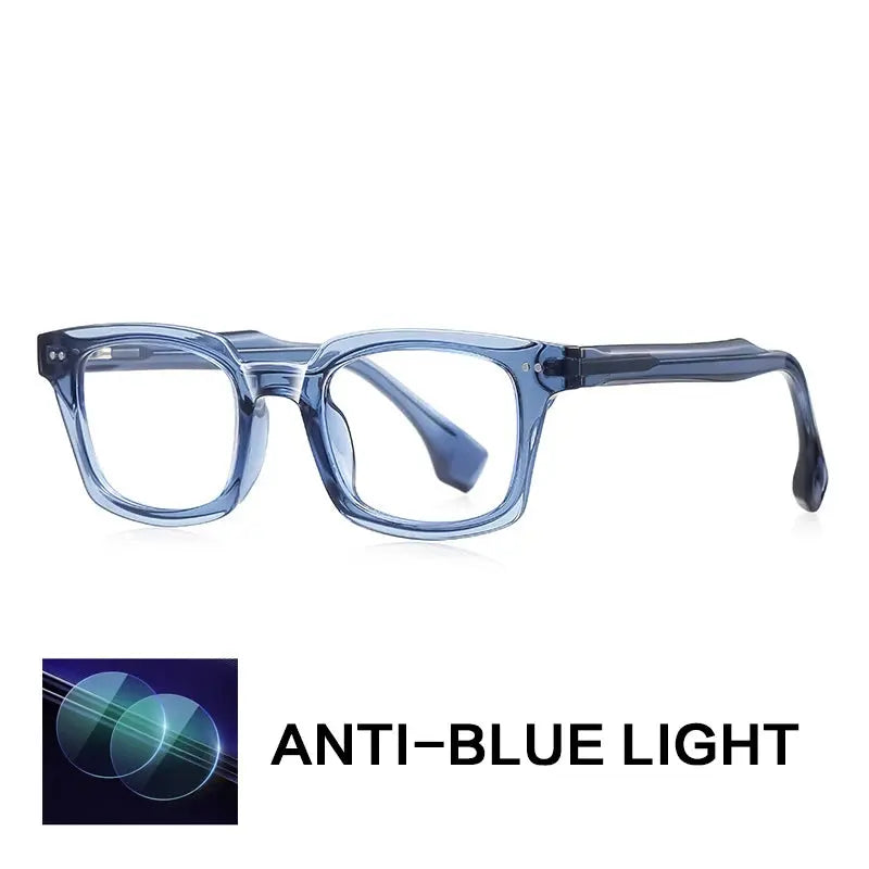 Gatenac Unisex Full Rim Square Thick Tr 90 Titanium Eyeglasses 672084 Gatenac