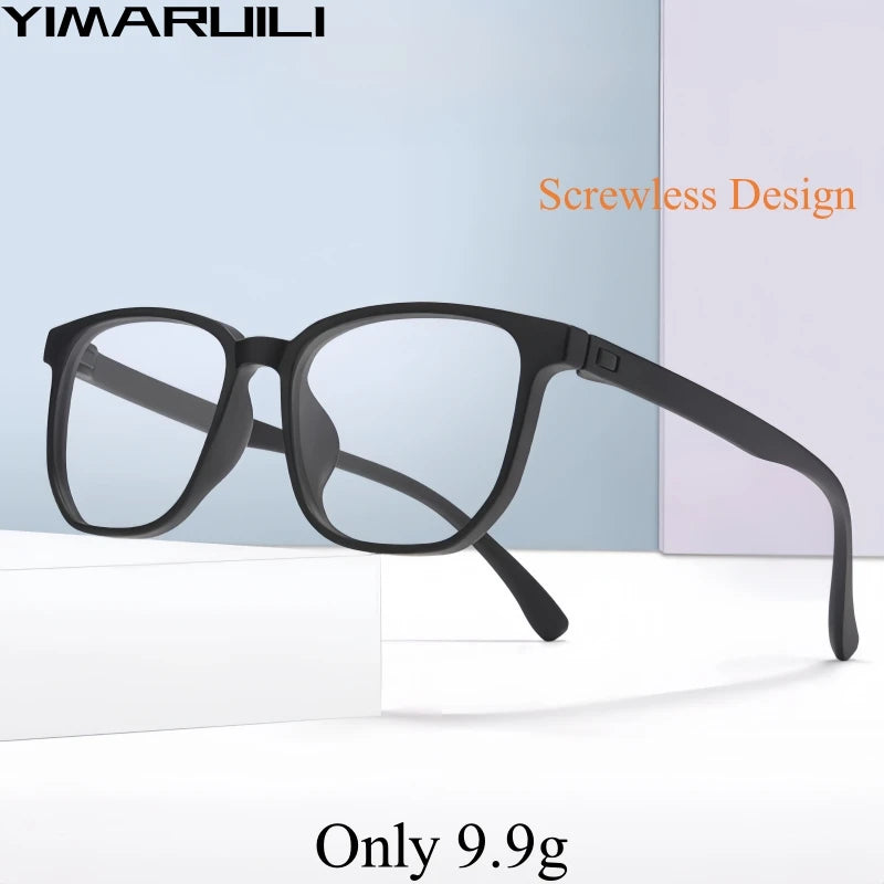 Yimaruili Unisex Full Rim Small Square Tr 90 Screwless Eyegasses 6625 Full Rim Yimaruili Eyeglasses   