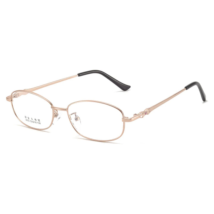 Bclear Women's Full Rim Oval Alloy Eyeglasses My2033 Full Rim Bclear Gold  